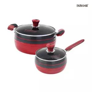 키친아트 신비 인덕션냄비 경질 냄비세트 2종B 편18+양24