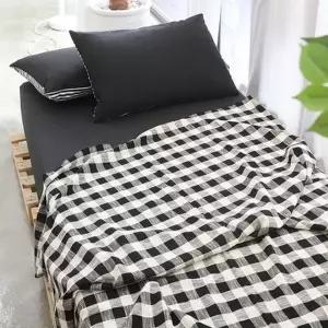 [텐바이텐]링사 블랙체크 여름 홑이불