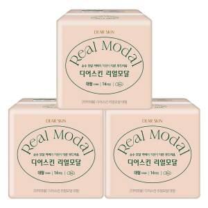 디어스킨 리얼모달 날개형, 대형, 14매, 3개