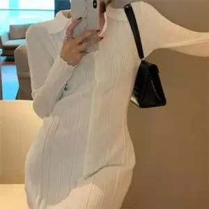 [오노마] ONM 캐주얼 여성 카라 니트 예쁜 데이트 코디 원피스 (S8758578)