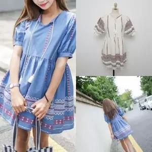 [오노마] ONM 에스닉 유니크한 패턴 원피스 (S8651479)