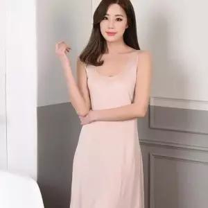 [오노마] ONM 쿨샵 보들보들한 여성 롱 슬립 런닝 인견원피스 (S8652889)