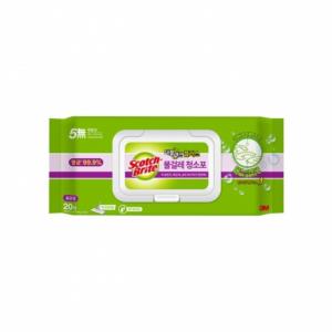 3M 물걸레 청소포 더블액션 표준형 20매 28cmX21cm 먼지제거 바닥청소