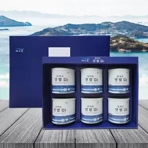 [해우촌] 임자도 갯벌김 선물세트 6캔
