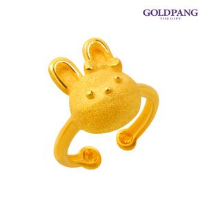 [골드팡] 24k 순금 리본드레빗 돌반지 1.875g