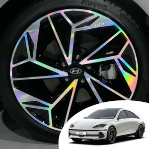 아이오닉6 20인치 휠 마스크 포인트 레터링 홀로그램 레터링 컬러 데칼 스티커