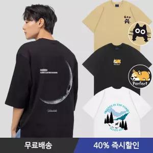 [40%즉시할인] 엘런아시 신상 리버풀/7부/오버핏 반팔 티셔츠 외 80종 남녀공용 빅사이즈 4XL까지 면티