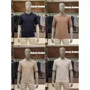 갤러리아 킨록 S/S 반팔 버튼카라 니트 4종 택1 (TFY0407)