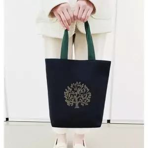 [쓰리몰] 황금 돈꽃나무 큐빅 자석 보조가방 고급 에코백 데일리/외출가방 다용도가방