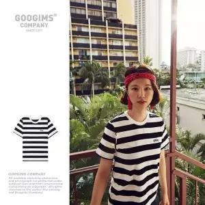 [하프클럽/구김스]구김스 0734_WBK 스트라이프 반팔티셔츠 (G18MMRT317)