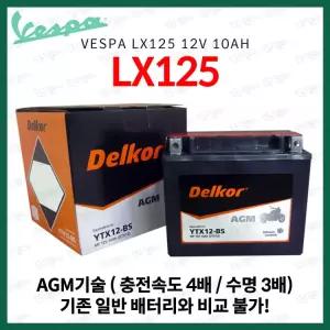 베스파 LX125 델코 AGM 12V 10Ah 배터리 15년식 이전