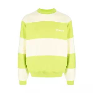 써네이 로고 프린트 스트라이프 맨투맨 라이트그린/ SN2PXF04AP-JE217-065