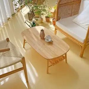 [텐바이텐][에코상사] 고무나무 원목 접이식 다용도테이블 2단 900 내츄럴