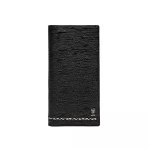 [롯데백화점]닥스 액세서리 선물포장(쇼핑백동봉)블랙 라인 체크 로고 장지갑 DBWA2E621BK