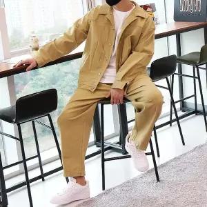 [우기브로]WTD 남자 빅사이즈 핀턱 벌룬 코튼 자켓