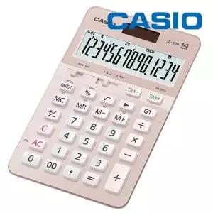 카시오 계산기 JS-40B-PK 핑크 세무사 회계사 14단