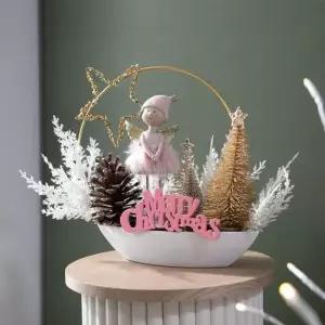 [텐바이텐]크리스마스 장식 센터피스 오베론엔젤 수반 set 40cm 테이블