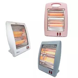 2단 석영관 전기히터 소형 작은 전기 스토브 전열기 사무실 발난로 난방기 온열기 핑크 회색 동파방지 보조난방