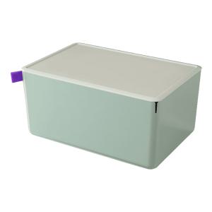 델리 Xdomo 팬트리 직사각 오거나이저 다용도 수납함, 7.2L, 라이트그린, 1개
