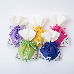 실크 양귀자수 복주머니(320)세뱃돈 용돈봉투 선물포장