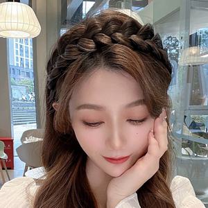 꽈배기 머리띠 땋은 벼머리 헤어밴드 가발 머리띠 연주회 헤어스타일