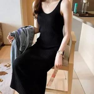 [오노마] ONM 코디 좋은 마실룩 골지 20대옷 여행룩 브이넥 하기 롱 (S11877003)