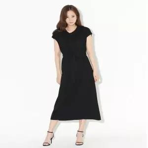 [오노마] ONM 여성 허리끈 카라 니트롱원피스 민소매 니트원피스 (S11325708)