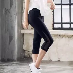 [오노마] ONM 넓은 밴딩 옆 시스루 데일리 8부 여성 레깅스 바지 (S9617576)