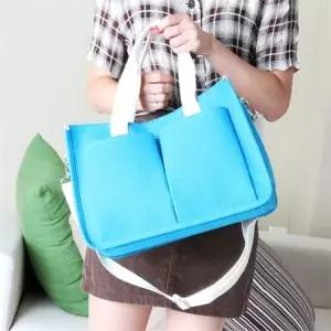 [셀러허브][라일리] Rly 캐쥬얼 감성 전면 빅 투포켓 데일리 캔버스 텀블러백 (S9508032)