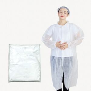 방문자가운 일회용 실험실 부직포 위생가운