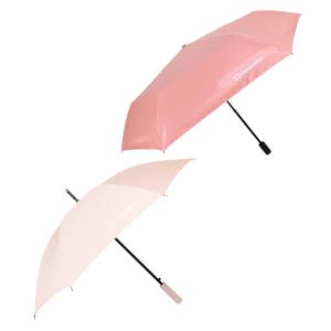 크로커다일 소프트 암막 장우산, 핑크, 1개 + 3단 솔리드 암막 우양산, 핑크, 1개