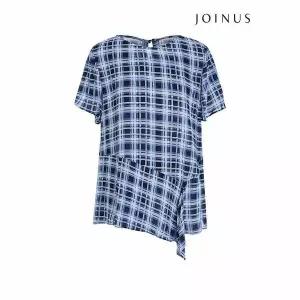 [하프클럽/조이너스]언밸런스 밑단 반팔 블라우스_JABU5-WRB460