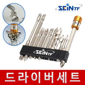 드라이버비트 세트 11종 십자 일자 드릴날 자석 홀더