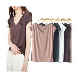 시원한 모달원단 티셔츠 반팔 브이넥 40수 쿨링티셔츠