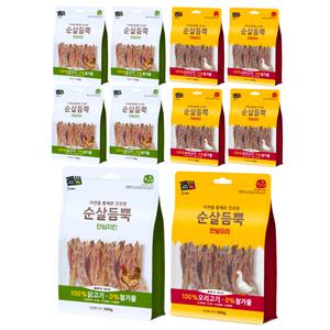 건강한 간식 순살듬뿍 300g (안심오리 5개 + 안심치킨 5개) (합 10개)