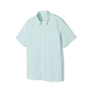 [하프클럽/노티그]코튼100 컴포트슬림핏 미니체크 반팔셔츠 민트