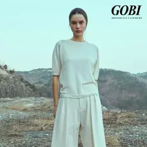[런칭가 199000원] 고비(GOBI) 실크 캐시미어 버튼 풀오버
