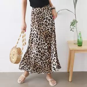 [유야]여성 아이스 호피무지도트 밴딩 롱스커트 -FSK0105- 여름
