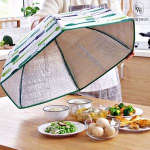 식탁 음식 덮개 밥상 커버 보온 상보 보자기 푸드 벌레 먼지 방지 그린