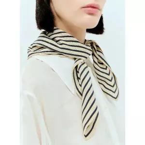 토템 여성 시그니처 모노그램 실크 스카프 tot0257004wht