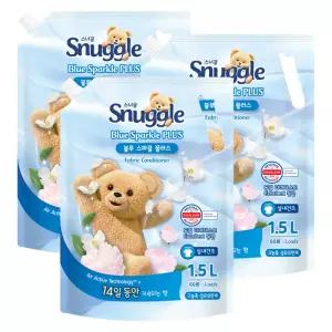 스너글 블루스파클 플러스 섬유유연제 리필 1.5L 3개