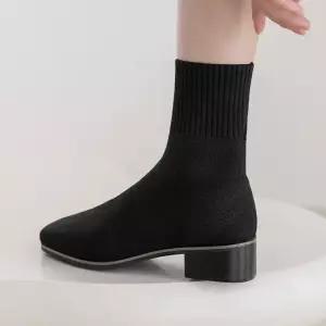 (무중력깔창) 감동핏 스판니트 삭스 앵클부츠/롱부츠(4cm)