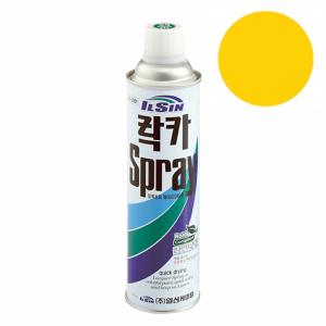 일신 락카 스프레이 뿌리는 페인트 황색 420ml