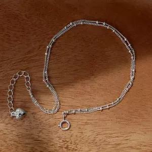 ONM 92.5 SILVER 두줄 볼 체인 팔찌