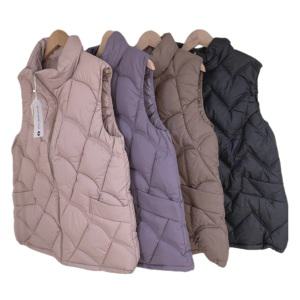 겨울 여성 하이넥 패딩조끼 4XL 5XL 4color 빅사이즈 목폴라 겨울조끼