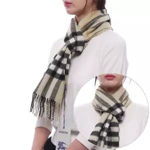 [롯데백화점]버버리 24FW 여성 체크 캐시미어 머플러 (8091009 LIGHT SAGE W 24F)