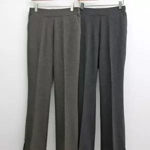 [하프클럽/]여자 간절기 하객룩 모던 체크 부츠컷 슬랙스