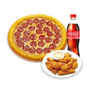 [파파존스] 치즈롤 페퍼로니(L)+치킨스트립+코카-콜라