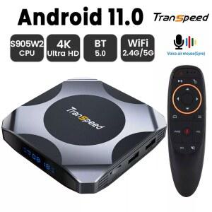셋톱 박스 Transpeed AV1 안드로이드 11 TV Amlogic S905W2 2 4G & 5 8G 와이파이 BT5 0 32G 64G 미디어 플레이어 4K 3D 빠른