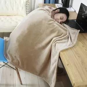 브라운 100x150cm 극세사 항공담요 담요